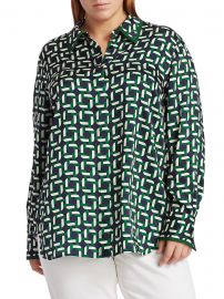 Lafayette 148 New York  Plus Size - Julianne Printed Blouse at Saks Fifth Avenue